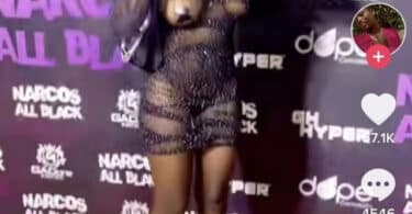 Lady's outfit to an event causes a stir online (video)