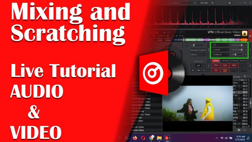 VIDEO Full Virtual DJ Mixing and Scratching Techniques Audio and Video Live DJ