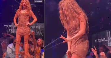 Shakira Storms Off Stage After she caught fans filming under her dress