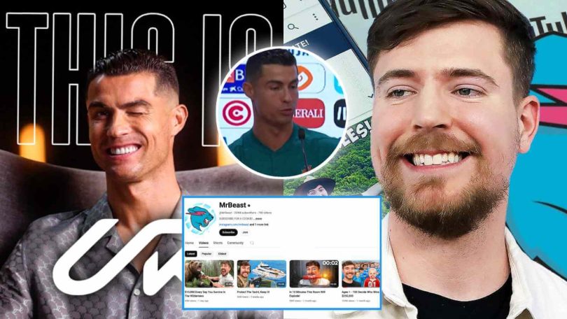 Cristiano Ronaldo Sets His Sights on Surpassing MrBeast in YouTube Subscribers