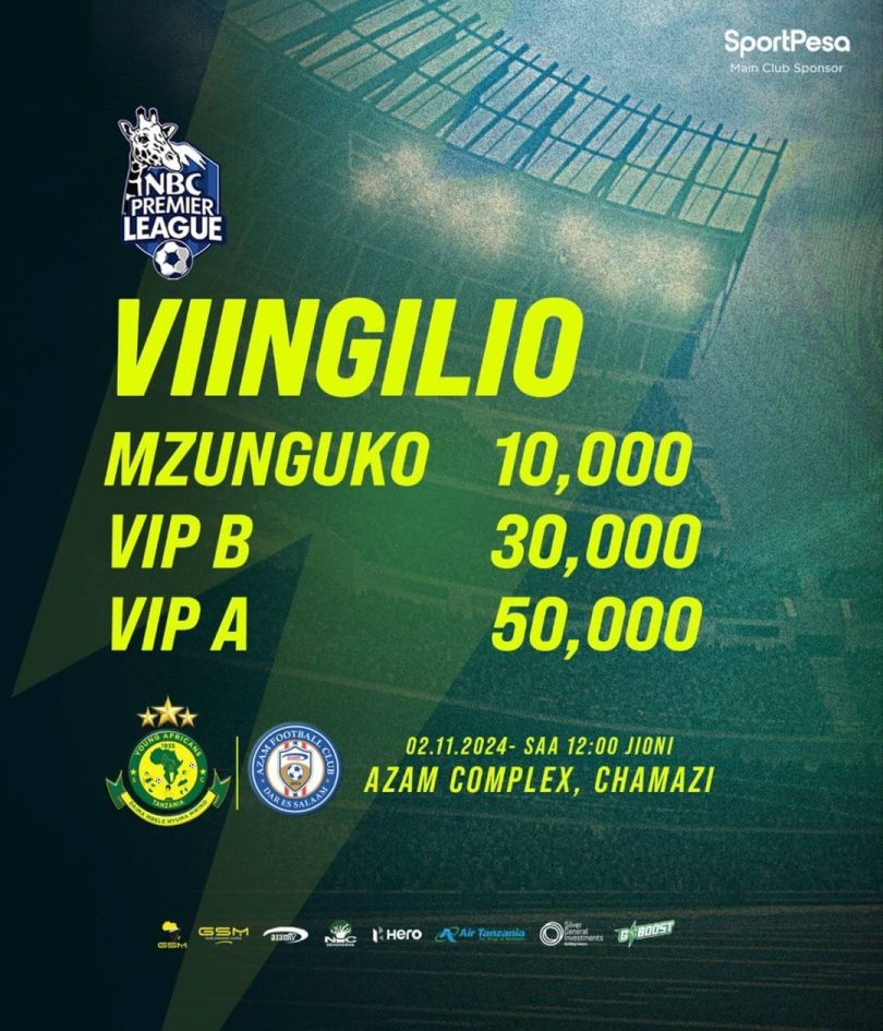 Viingilio Mechi ya Yanga SC vs Azam FC Leo 2 Novemba 2024